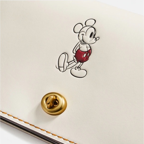 🔥🔥🔥NEW Disney X Coach Dinky Mickey Mouse Leather Crossbody Bag - Picture 4 of 15